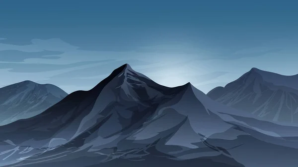 Berggipfel Vektor Natur Hintergrund — Stockvektor