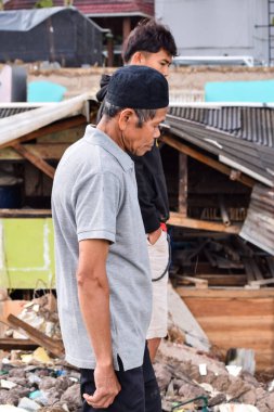 Cianjur City 'deki depremden sonra yıkılan binalar. Bogor, Endonezya, 22 Aralık 2022