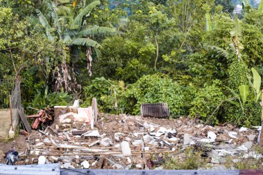 Cianjur City 'deki depremden sonra yıkılan binalar. Bogor, Endonezya, 22 Aralık 2022