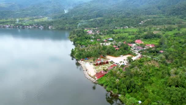 Pemandangan Udara Danau Singkarak Danau Singkarak Adalah Salah Satu Danau — Stok Video