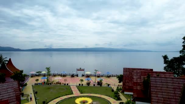 Aerial View Danau Singkarak Singkarak Lake One Beautiful Lake Located — Stok Video