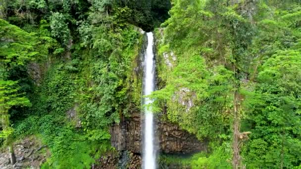 Aerial View Lembah Anai Waterfall Nature Tourist Destination Padang West — 图库视频影像