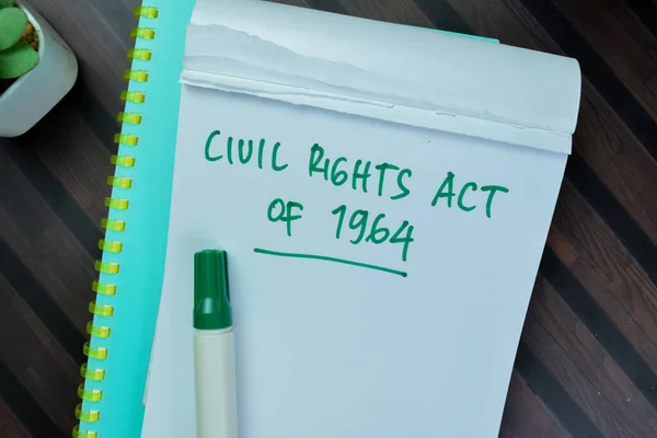 1964 Polgári Jogi Törvény Koncepciója Fából Készült Asztalokon Elszigetelt Papírmunkáról — Stock Fotó