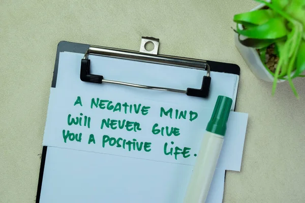 Konzept Eines Negativen Geistes Wird Dir Nie Ein Positives Leben — Stockfoto