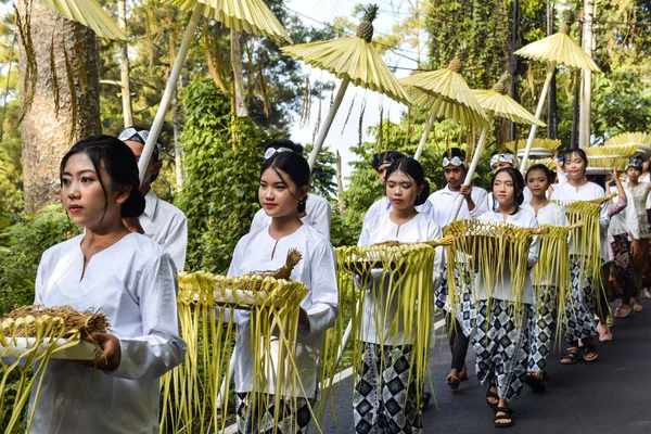 Cigugur Köyü, geleneksel törendeki hizmetçiler. Cigugur Köyü, geleneksel seren taun törenindeki hizmetçiler. Kuningan, Batı Java, Endonezya, 19 Temmuz 2023