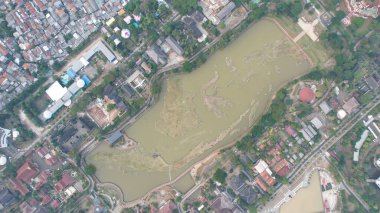 Endonezya Minyatür Haritasının Hava Görüntüsü, Taman Mini Endonezya Indah, Asya. Jakarta, Endonezya, 2 Eylül 2023