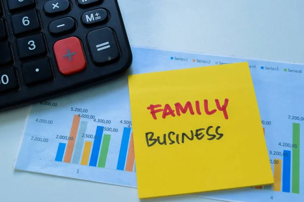 Concetto Family Business Scrivere Note Adesive Isolate Sfondo Bianco — Foto Stock