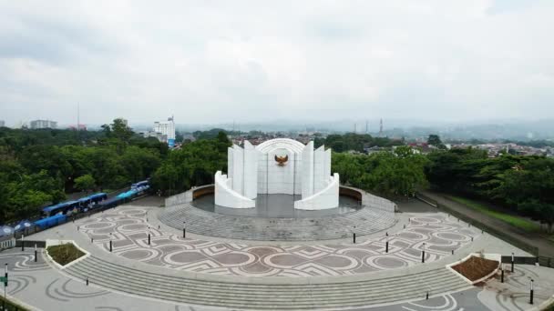 Vista Aérea Monumento Perjuangan Rakyat Jawa Barat Monumento Monju Bandung — Vídeo de Stock
