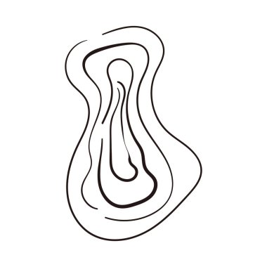 Abstract line vector decorative element