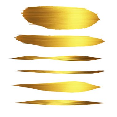Vektörde altın fırça darbesi