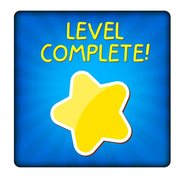 Vector Image Game Button Level Completed — Stock Vector