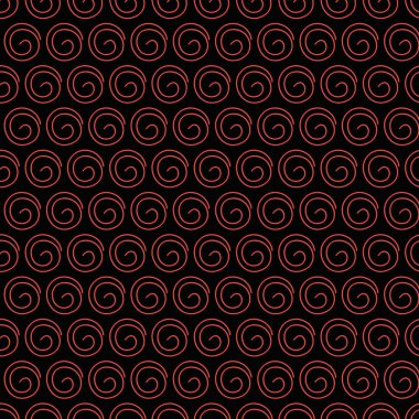 Siyah ve mavi arkaplandaki kırmızı figürlerin kusursuz deseni