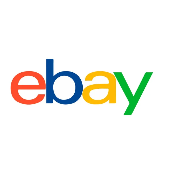 Inscriptie Veelkleurige Letters Ebay — Stockvector