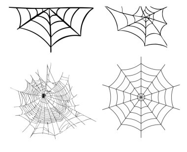 Beyaz arkaplanda farklı türde ağlar