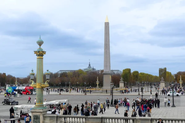 Paryż Francja Października Rok 2022 Widok Słynnego Place Concorde Obeliskiem — Zdjęcie stockowe