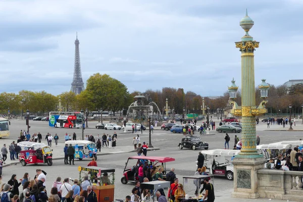 Париж Франція Жовтня 2022 Вид Знамените Місце Конкорду Його Обеліском — стокове фото