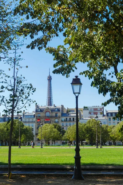 Paris França Setembro 2022 Vista Esplanada Dos Inválidos Com Torre — Fotografia de Stock
