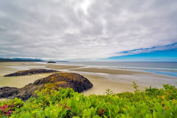 Vista Sobre Pacific Ocean Long Beach Tofino British Columbia Canadá — Fotografia de Stock