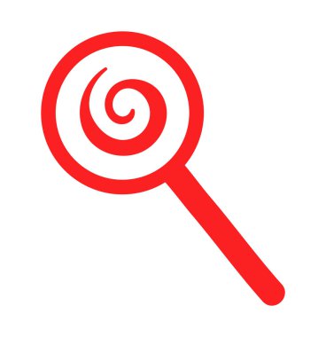 Lolipop yassı ikonu izole edildi. Noel lolipop şekeri düz çizimi izole edilmiş. Şenlikli dekoratif öğe