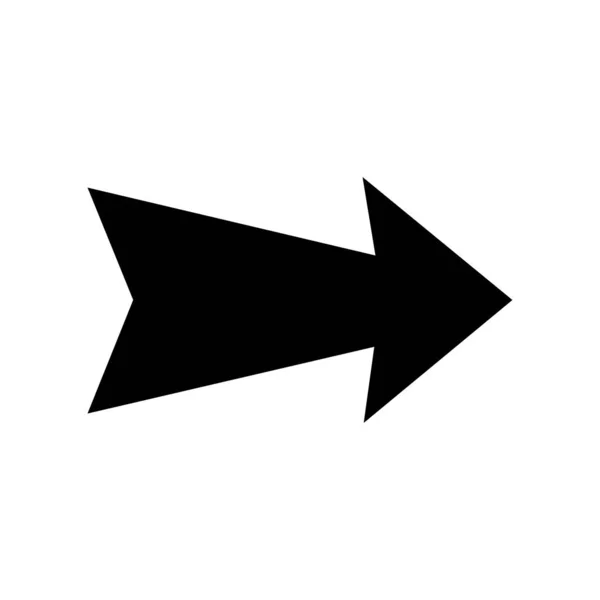 Richtungspfeil Symbol Abbildung Schwarzer Vektorpfeil Schwarzer Richtungszeiger — Stockvektor