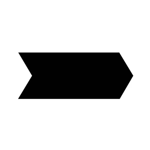 直線の矢印アイコン 右側を示す黒いベクトルの矢印 黒方向ポインタ — ストックベクタ