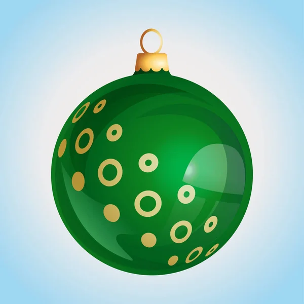 Χριστούγεννα Στολίδι Εικόνα Απομονωμένη Χριστουγεννιάτικο Δέντρο Λαμπερό Μπιχλιμπίδι Εικόνα Χριστουγεννιάτικη — Διανυσματικό Αρχείο