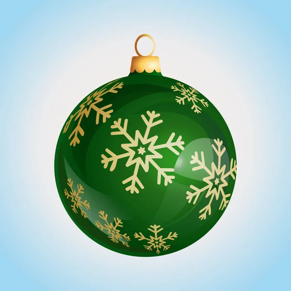 Ilustrație Ornament Crăciun Izolat Pomul Crăciun Strălucitor Ilustrație Bauble Decorațiuni — Vector de stoc