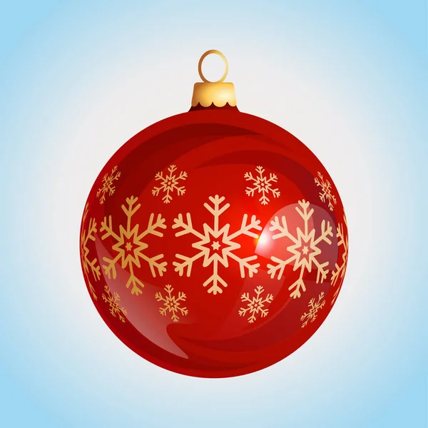 Weihnachtsschmuck Illustration Isoliert Weihnachtsbaum Glänzende Christbaumkugel Illustration Weihnachtliche Hochglanzdekoration — Stockvektor