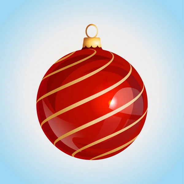Kerst Ornament Illustratie Geïsoleerd Kerstboom Glanzende Bauble Illustratie Kerstmis Glanzende — Stockvector
