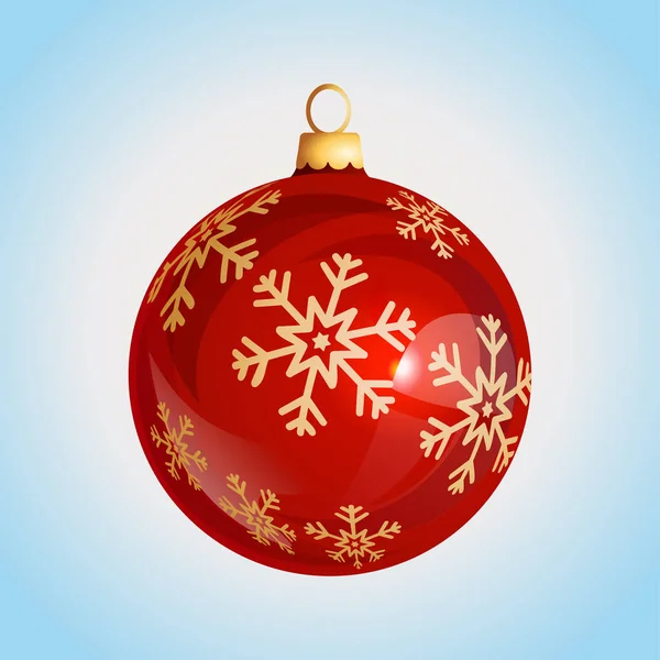 Weihnachtsschmuck Illustration Isoliert Weihnachtsbaum Glänzende Christbaumkugel Illustration Weihnachtliche Hochglanzdekoration — Stockvektor