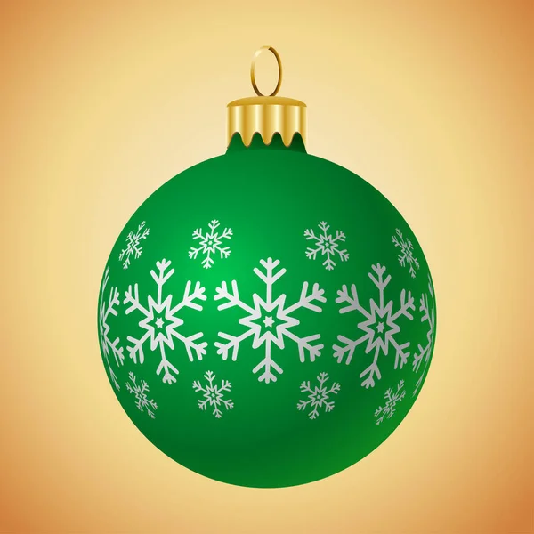 Kerst Ornament Illustratie Geïsoleerd Kerstboom Glanzende Bauble Illustratie Kerst Matte — Stockvector