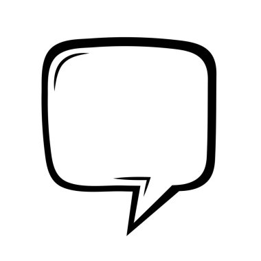 Çizgi roman için konuşma balonu. Kelimeler balon vektör illüstrasyonu. Çizgi roman bulutu. El çizimi pankart