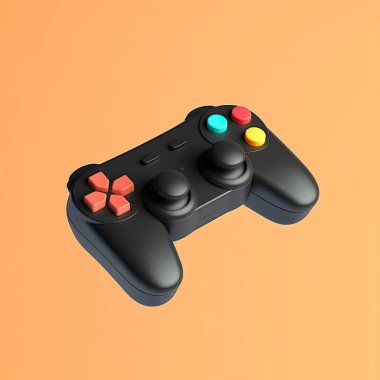 Gamepad 3d model izole, gerçekçi 3d oyun denetleyici gerçekçi illüstrasyon