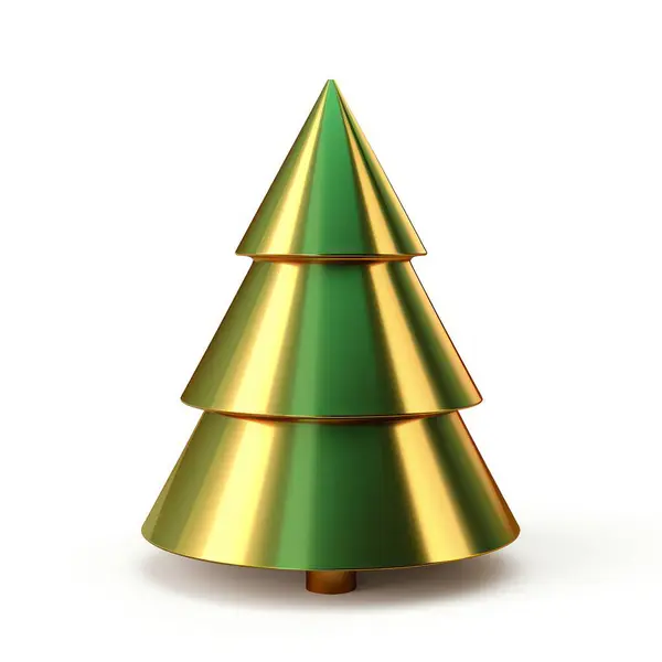 Kerstboom Icoon Moderne Stijl Conische Gevormde Dennenboom Minimalistisch Moderne Illustratie — Stockfoto