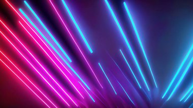 Neon background with glowing multicolored lights. Abstract stylish cyberpunk background. Purple, blue and red colors.