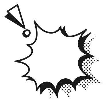 Çizgi roman konuşma balonu. Çizgi film çizimi. Kelime balonu. Metin bulutu. Çizgi roman için elle çizilmiş pankart