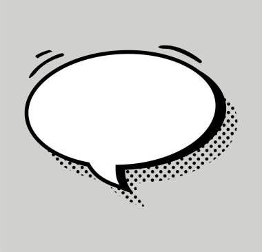 Çizgi roman için konuşma balonu ikonu. Bulut karikatür çizimi. Çizgi roman için kelime balonu