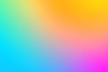 Renkli bir eğilim. Vektör. Holografik neon modayı arka planı. Bulanık gökkuşağı renkli gradyan.