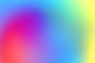 Renkli bir eğilim. Vektör. Holografik neon modayı arka planı. Bulanık gökkuşağı renkli gradyan.