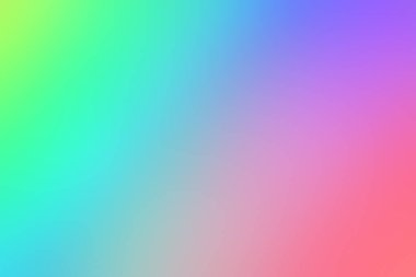 Renkli bir eğilim. Vektör. Holografik neon modayı arka planı. Bulanık gökkuşağı renkli gradyan.