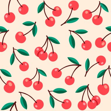 Çilek pürüzsüz desen. Böğürtlenin vektör düz çizimi.