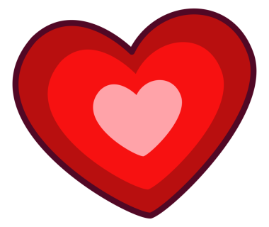 Sevgililer Günü için kırmızı kalp karikatürü çizimi