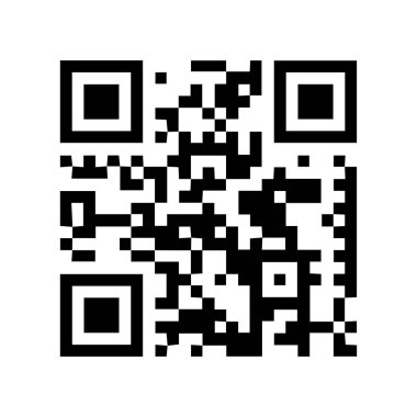 QR kod simgesi. Kare şebekede hızlı solunum matrisi barkodu şablonu. Telefon kamerası okunabilir dijital etiketi beyaz arka planda izole edilmiş. Vektör grafik illüstrasyonu