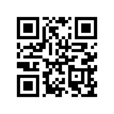 QR kod simgesi. Kare şebekede hızlı solunum matrisi barkodu şablonu. Telefon kamerası okunabilir dijital etiketi beyaz arka planda izole edilmiş. Vektör grafik illüstrasyonu