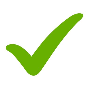 Mark Icon 'u kontrol et. Düz çizim ögesi