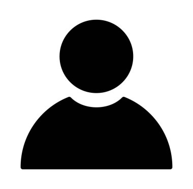 Kullanıcı simgesi. Hesap profili düz siyah simgesi