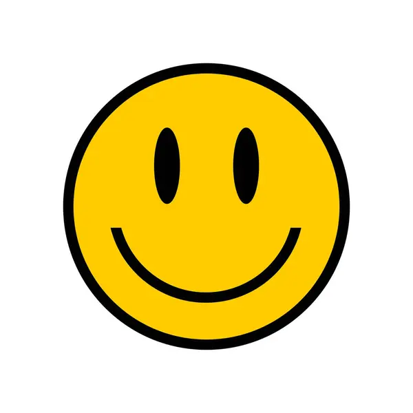 Gülen ikon. Gülen surat düz simge. Sarı gülümseme sembolü