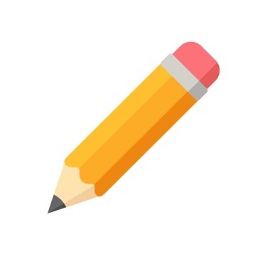 Kalem düz simgesi. Vektör çizim