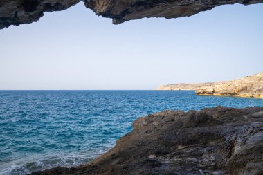 Girit 'teki güzel deniz manzarası