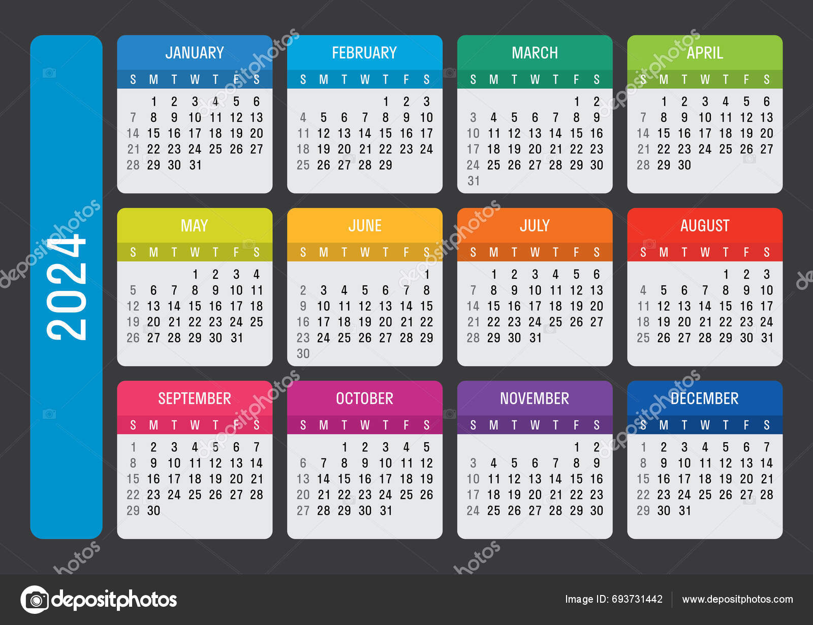 2024 Calendar Printable 2024 Calendar Stock Vector by ©tlgbrn 693731442 2024 Calendar Printable 2024 Calendar Stock Vector by ©tlgbrn 693731442